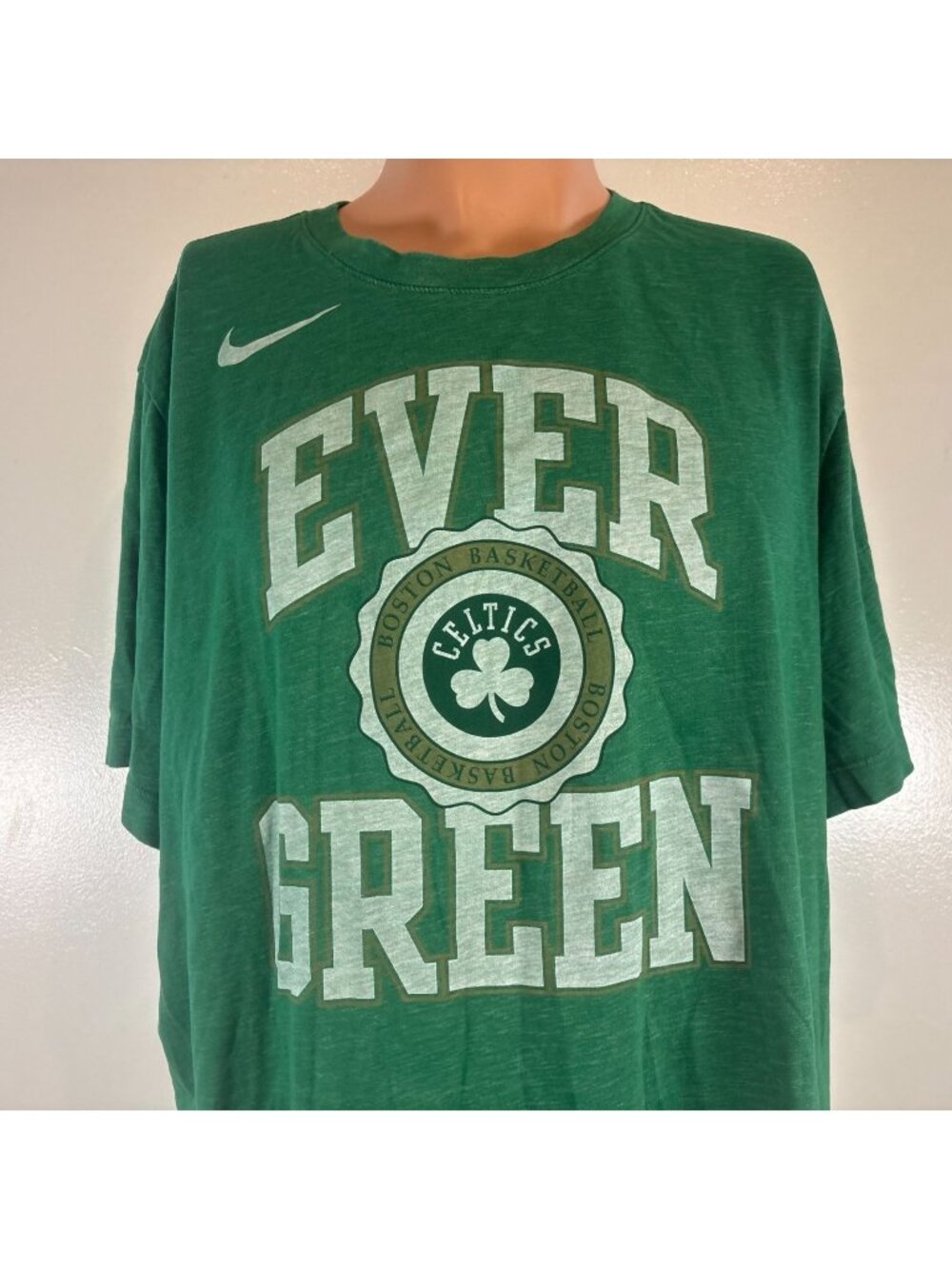 Nike Boston Celtics T Shirt Mens 2XL NBA Mantra Basketball Dri Fit Performance